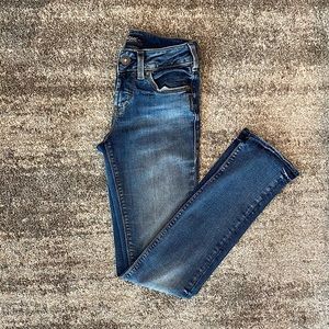 Silver Suki Straight Leg Jeans Size 25